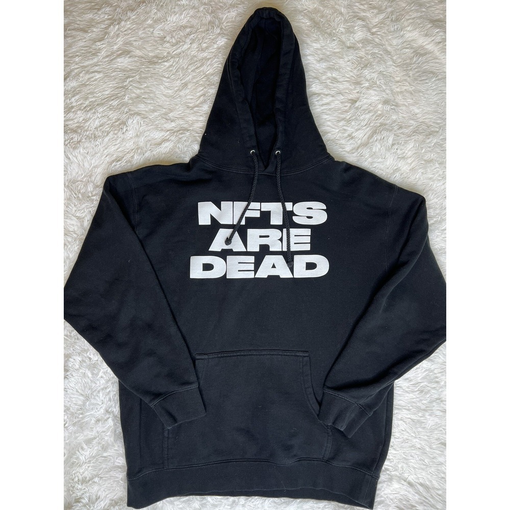 The Hundreds NFTs Are Dead Pullover ABS Adam Bomb Squad Black Hoodie Size Large‎